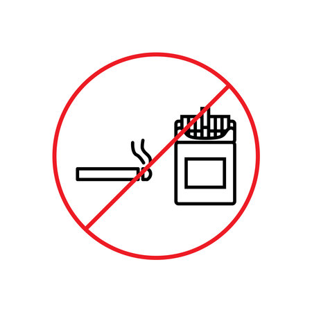No Smoking Icon Design Logo Vector Template Illustration Sign And Symbolのイラスト素材