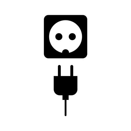 Electric Socket Icon Design Vector Illustration Template Sign And Symbolのイラスト素材