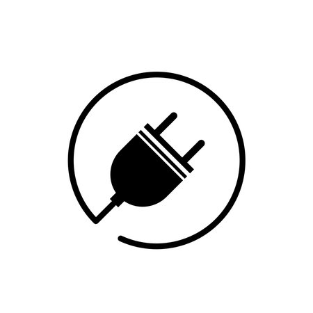 Plug Icon Design Logo Vector Template Illustration Sign And Symbolのイラスト素材