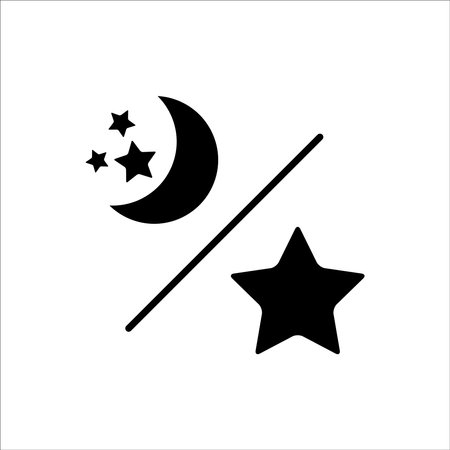 Moon And Star Icon Design Logo Vector Template Sign And Symbolのイラスト素材