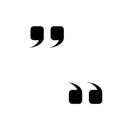 Quote Mark Icon Design Logo Vector Template Illustration Sign And Symbolのイラスト素材