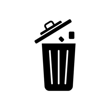 Trash Can Icon Design Logo Vector Template Illustration Sign And Symbolのイラスト素材