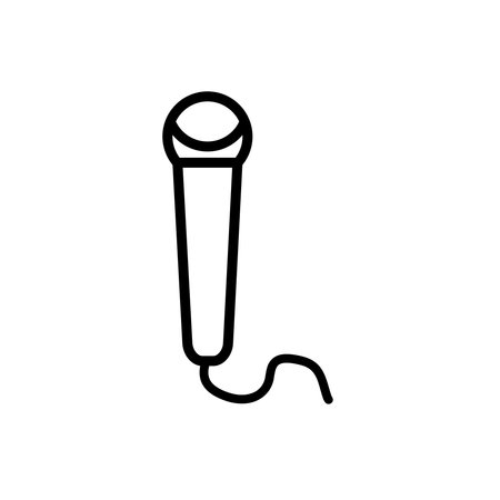 Microphone Icon Design Vector Template Illustrationのイラスト素材