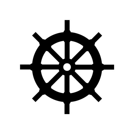 Ship Steering Icon Design Vector Template Illustrationのイラスト素材