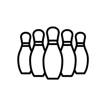 Bowling Pin And Ball Icon Design Vector Template Illustrationのイラスト素材