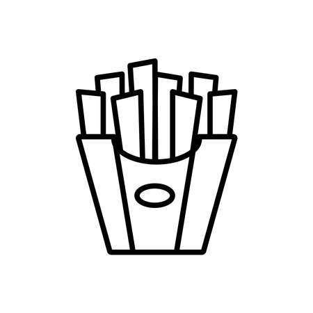 French Fries Icon Design Vector Template Illustrationのイラスト素材