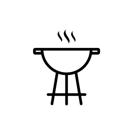 Barbecue Icon Design Vector Template Illustrationのイラスト素材