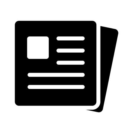 Newspaper line icon, outline vector sign, linear pictogram isolated on white. News symbol, logo illustrationのイラスト素材