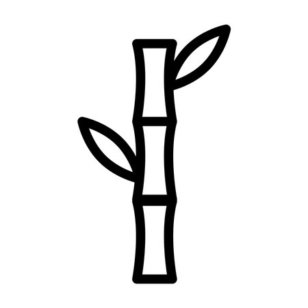 bamboo icon vector from nature collection. Thin line bamboo outline icon vector illustration. Outline, thin line bamboo icon for website design and mobile, app developmentのイラスト素材