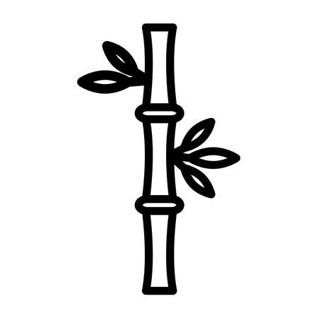 bamboo icon vector from nature collection. Thin line bamboo outline icon vector illustration. Outline, thin line bamboo icon for website design and mobile, app developmentのイラスト素材