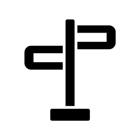 Direction road sign icon vector, filled flat sign,pictogram isolated on white. Signpost, pointer symbol, logo illustrationのイラスト素材