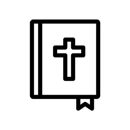 Christian bible icon vector, bible symbol in line style, book vector different style vector illustration.のイラスト素材