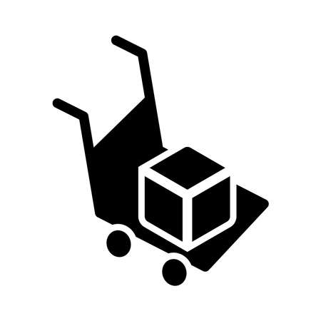 Warehouse cart box icon. warehouse cart box vector icon for web design isolated on white backgroundのイラスト素材