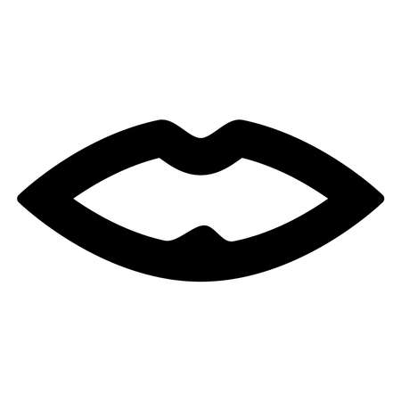 Lips icon illustration . Design Vector Template Illustration Sign And Symbol EPS 10 On White Backgroundのイラスト素材