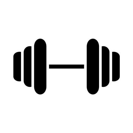 Barbell Icon isolated on white background from health collection. trendy barbell icons and modern barbell symbols for logos, web, apps . simple barbell sign icon.のイラスト素材