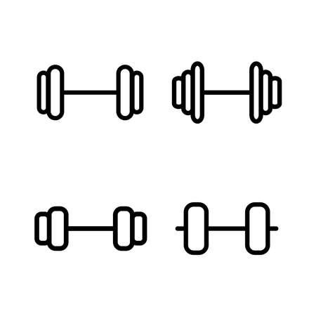 Barbell Icon isolated on white background from health collection. trendy barbell icons and modern barbell symbols for logos, web, apps . simple barbell sign icon.のイラスト素材