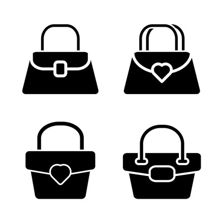 Woman Bag Icon Design Vector Template Illustrationのイラスト素材