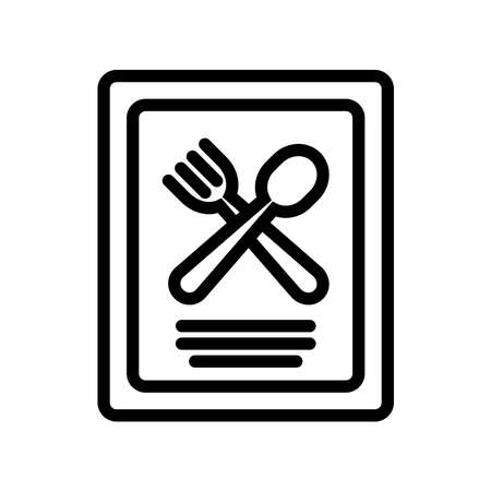 Food Menu, Restaurant Icon Design Vector Template Illustrationのイラスト素材