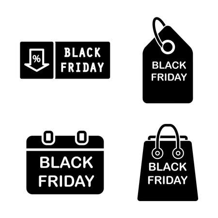 Black Friday Icon Logo Design Vector Template Illustration Sign And Symbolのイラスト素材