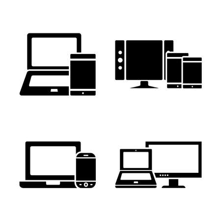Device Icon Design Vector Logo Template Illustration Sign And Symbolのイラスト素材