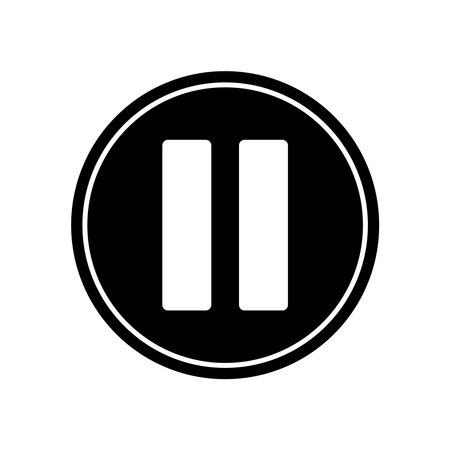 Pause And Play Icon Design Vector Template Illustrationのイラスト素材