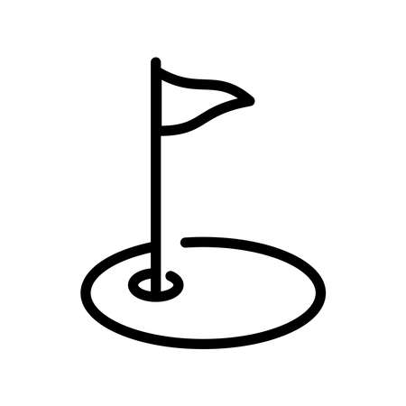 Golf Flag Icon Design Vector Logo Template Illustration Sign And Symbolのイラスト素材