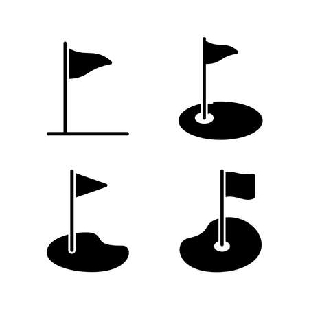 Golf Flag Icon Design Vector Logo Template Illustration Sign And Symbolのイラスト素材