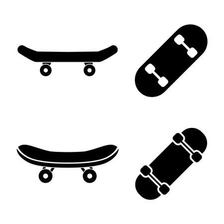 Skateboard Icon Design Vector Logo Template Illustration Sign And Symbolのイラスト素材
