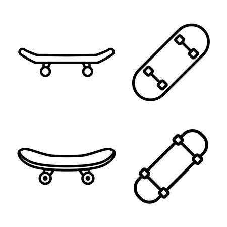 Skateboard Icon Design Vector Logo Template Illustration Sign And Symbolのイラスト素材