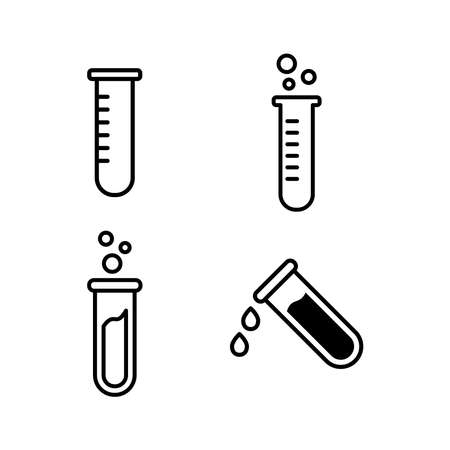 Test Tube Icon Design Vector Logo Template Illustration Sign And Symbolのイラスト素材