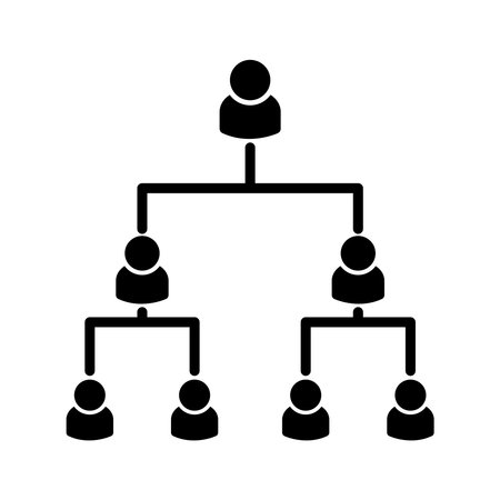 Structure Organization, Hierarchy Icon Design Vector Logo Template Illustration Sign And Symbolのイラスト素材