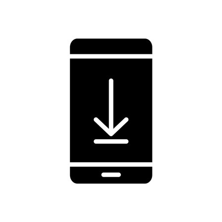 Mobile Download Icon Design Vector Logo Template Illustration Sign And Symbolのイラスト素材