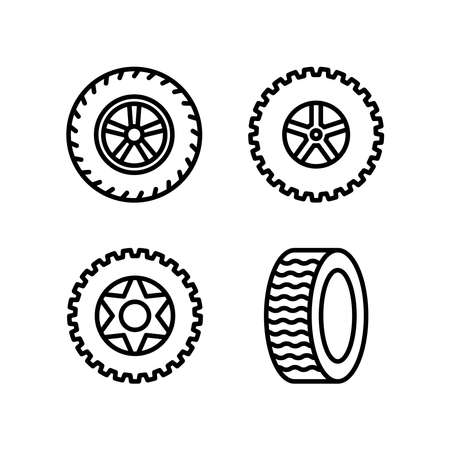 Tire Icon Design Vector Logo Template Illustration Sign And Symbolのイラスト素材