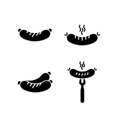 Sausage Icon Vector Design Template Illustration Sign And Symbolのイラスト素材