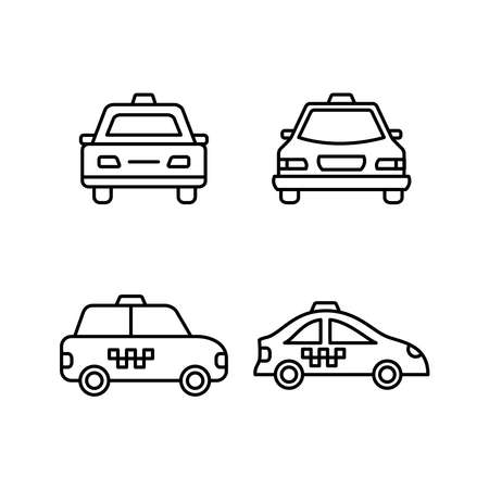 Taxi Icon Logo Design Vector Template Illustrationのイラスト素材