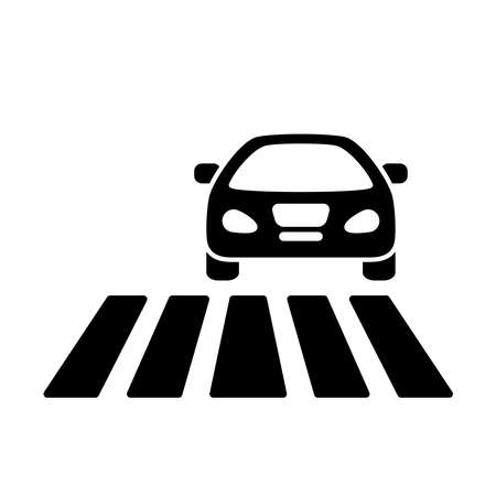 Traffic, Zebra Cross Icon Logo Design Vector Template Illustrationのイラスト素材