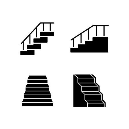Stairs Icon Logo Design Vector Template Illustrationのイラスト素材