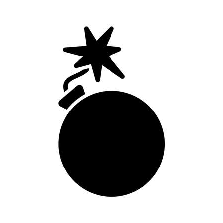 Bomb Icon Logo Design Vector Template Illustrationのイラスト素材