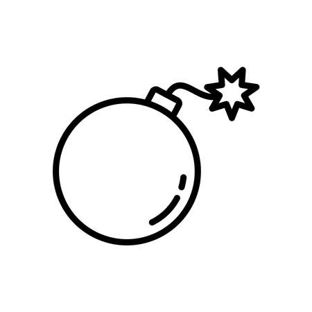 Bomb Icon Logo Design Vector Template Illustrationのイラスト素材
