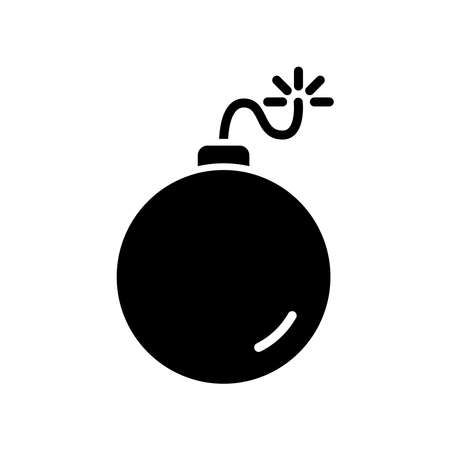 Bomb Icon Logo Design Vector Template Illustrationのイラスト素材
