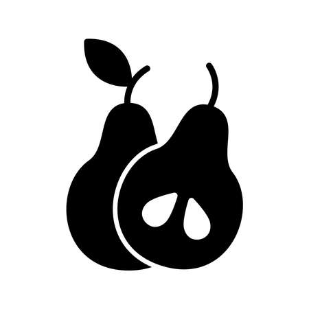 Pear Fruit Icon Logo Design Vector Template Illustrationのイラスト素材