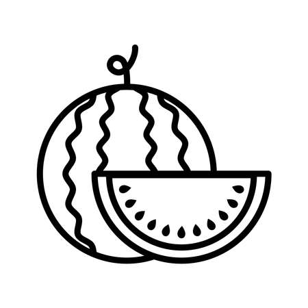 Water Melon Icon Logo Design Vector Template Illustrationのイラスト素材