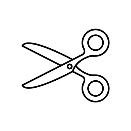 Scissor, cut Icon Logo Design Vector Template Illustrationのイラスト素材