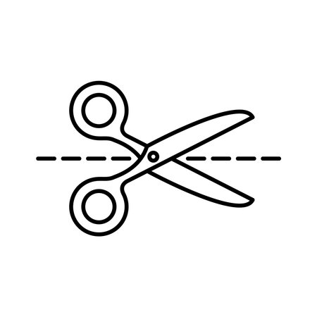 Scissor, cut Icon Logo Design Vector Template Illustrationのイラスト素材