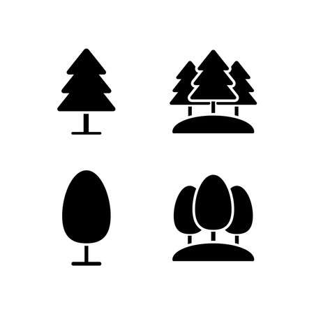 Tree, Pine Icon Logo Design Vector Template Illustrationのイラスト素材
