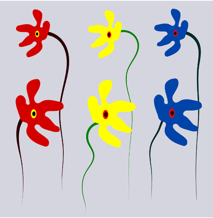 Beautiful Decorative flowers vectorのイラスト素材