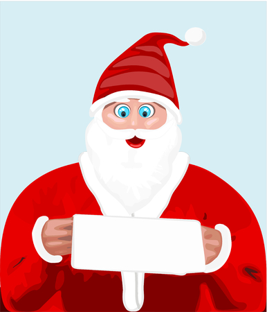 Santa reading gift request kids letter newspaper beautiful clean pain vector illustrationのイラスト素材