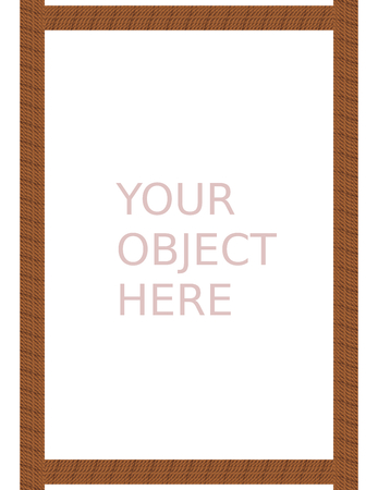 Wooden border frame decorated stationery Pad photo catalogue greeting invitation card background illustrationの写真素材