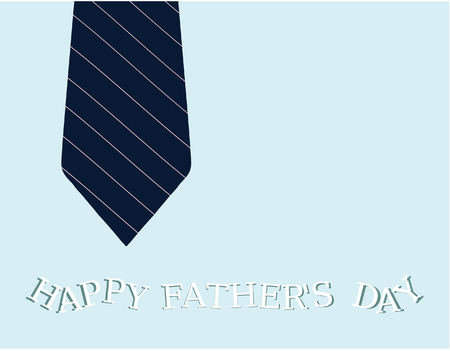 Fathers day calligraphic banner greeting card vector illustration with tie conceptのイラスト素材