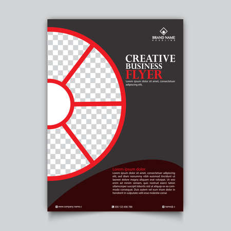 Abstract Royalty Business flyer template Red and black color Design.のイラスト素材